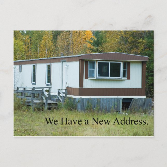 Carte Postale Faire-part Changement d'adresse - Mobile Home (Devant)
