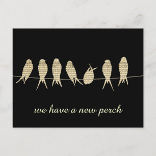 Carte Postale Faire-part Changement d'adresse nouvelle perche noire