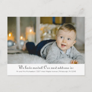 Carte Postale Faire-part Changement d'adresse Photo classique avec message
