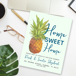 Carte Postale Faire-part Changement d'adresse que nous avons déplacé ananas