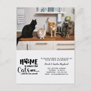 Carte Postale Faire-part Changement d'adresse que nous avons déplacé avec a