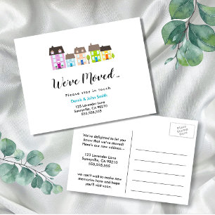 Carte Postale Faire-part Changement d'adresse que nous avons déplacé maison