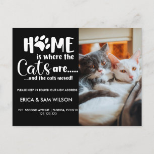 Carte Postale Faire-part Changement d'adresse que nous avons déplacé maison