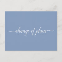Changement de plan Mariage Annulé Reporté bleu