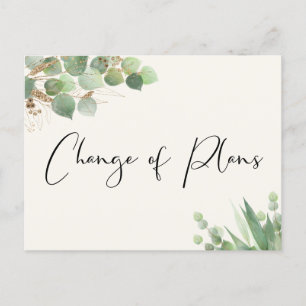 Carte Postale Faire-part Changement de plan Mariage plus petit Crème Eucaly