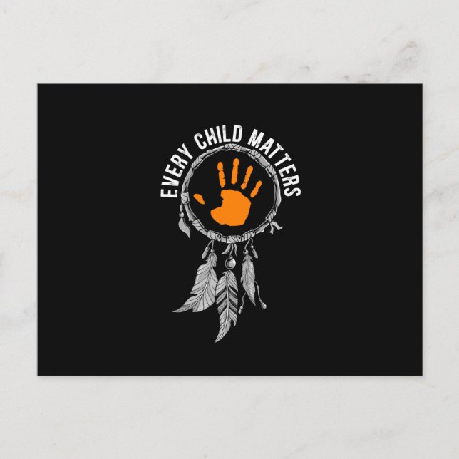 Carte Postale Faire-part Chaque enfant compte Orange Day (Devant)