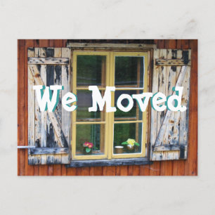 Carte Postale Faire-part Charmant chalet Nous avons déménagé Changement de