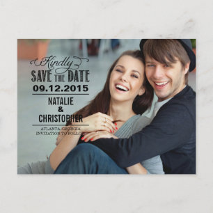 Carte Postale Faire-part Charmant Demande De Mariage Enregistrer La Date -