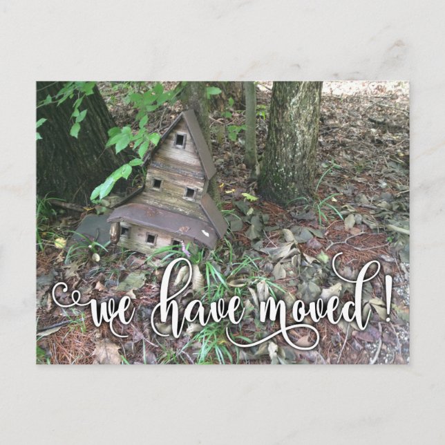 Carte Postale Faire-part Charmante vieille maison d'oiseaux Photo "Nous avo (Devant)