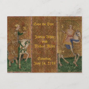 Carte Postale Faire-part Chevalier Médiéval Renaissance Fantastique Histori