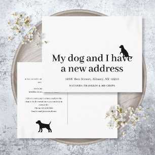 Carte Postale Faire-part Chien moderne animal de compagnie Nouvelle adresse