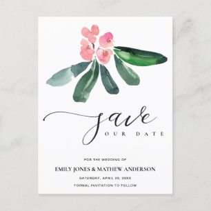 CARTE POSTALE FAIRE-PART CHRIST ROSE THORN BLOOM EAU COULEUR ENREGISTRER LA