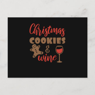 Carte Postale Faire-part Christmas cookies and wine