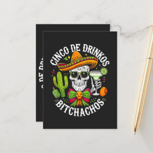 Carte Postale Faire-part Cinco De Drinko Bitchachos