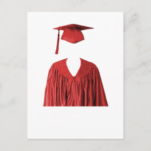 Carte Postale Faire-part Classe licenciée du casquette et de la robe