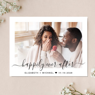 Carte Postale Faire-part Code QR de photo chic pour annoncer la date de mar