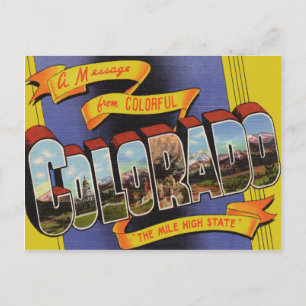Carte Postale Faire-part Colorado vintage