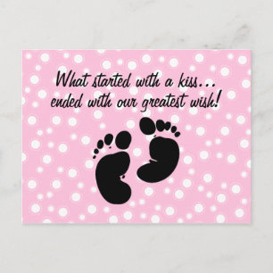 Carte Postale Faire-part Commencé par une coutume de rose de souhait de