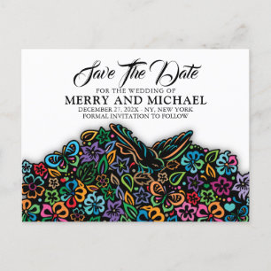 Carte Postale Faire-part Conception de couleur élégante de la vie