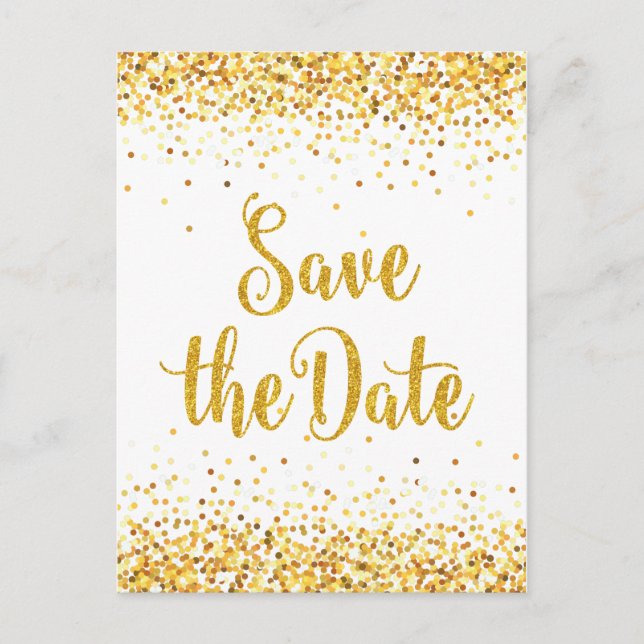 Carte Postale Faire-part Conception de texte moderne pour annoncer la date  (Devant)