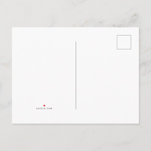 Carte Postale Faire-part conception sèche Vingt-Deux (Dos)