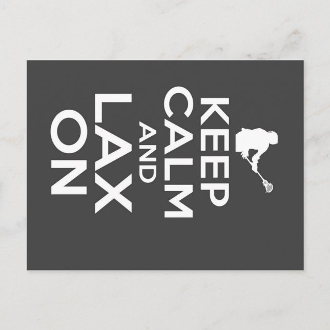 Carte Postale Faire-part Conserver le calme Lacrosse Canvas (Devant)