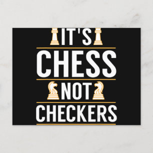 Carte Postale Faire-part cool ses échecs pas checkers chèques joueurs cadea