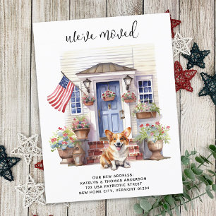 Carte Postale Faire-part Corgi Chien Patriotique Animal de Compagnie Person