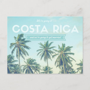 Carte Postale Faire-part Costa Rica Mariage Plage tropicale Sauvez les date