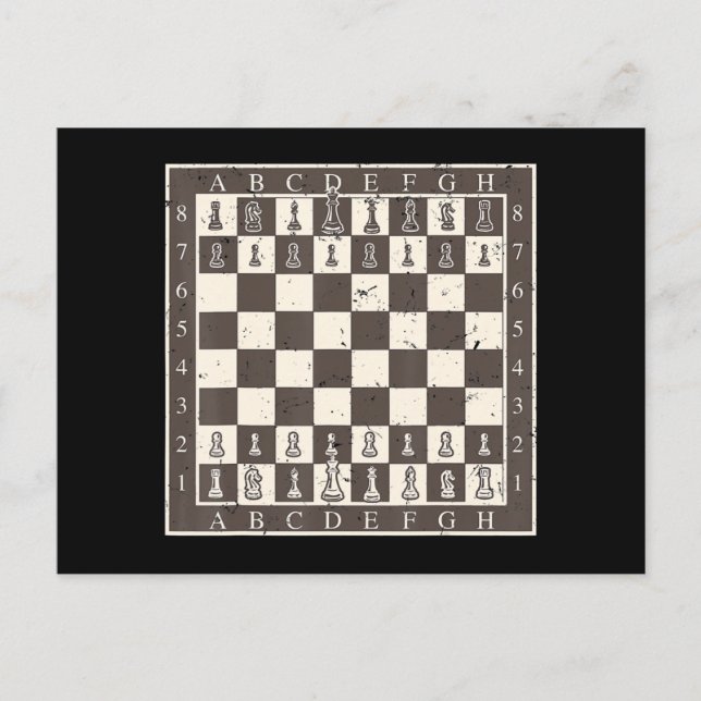Carte Postale Faire-part Costume d'Halloween de plateau d'échecs cool  DIY  (Devant)