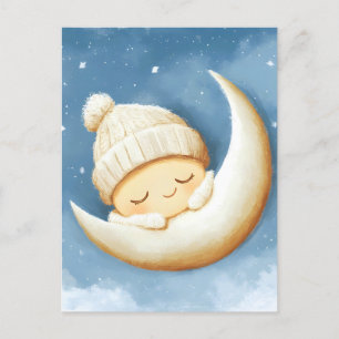 Carte Postale Faire-part Cosy Knit Nap Creson Moon