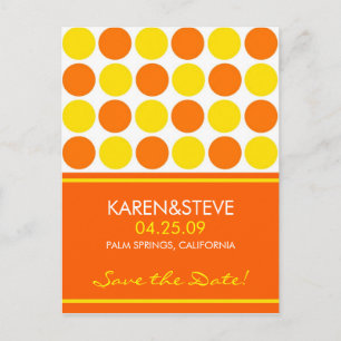 Carte Postale Faire-part Couleur agrumes Enregistrer les dates