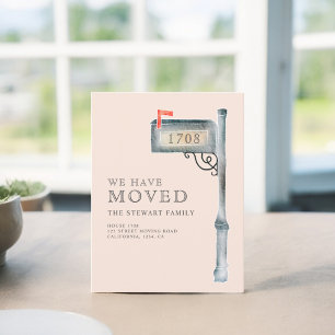 Carte Postale Faire-part Couleur d'aquarelle de boîte aux lettres peinte no