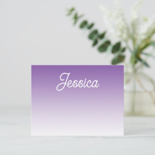 Carte Postale Faire-part Couleur violette ombrée (modifiable) et votre text