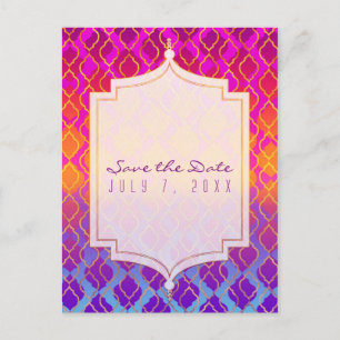 Carte Postale Faire-part Couleurs Vives Arabe Marocain Glam Enregistrer la 