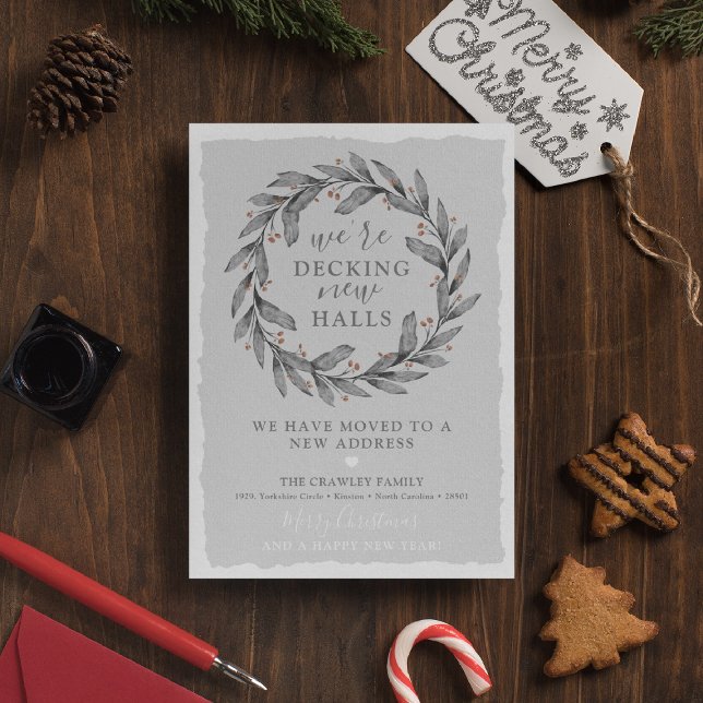 Carte Postale Faire-part Couronne de Noël 'Décoration de nouveaux halls' No (Créateur téléchargé)