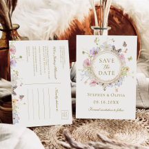 Couronne florale de fleurs sauvages modernes Save 