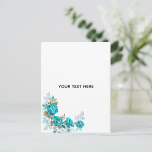Carte Postale Faire-part Créez Votre Propre Élégant Blanc