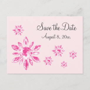 Carte Postale Faire-part Crystal's Save the Date Postcard (rose)