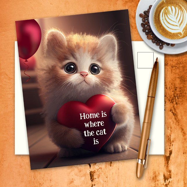 Carte Postale Faire-part Cute Kitten Moving Nouvelle adresse (Créateur téléchargé)