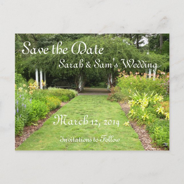 Carte Postale Faire-part Dans le thème de jardin (Devant)