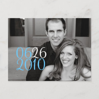 Carte Postale Faire-part Date carrée