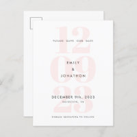 Date Moderne Numérique Typographie Rose Enregistre