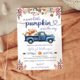 Carte Postale Faire-part de Baby Shower Little Pumpkin Boy