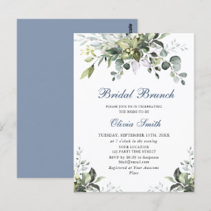 Carte Postale Faire-part de brunch de mariage aquarelle d'eucaly