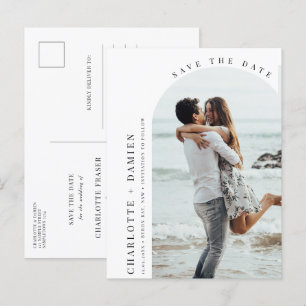 Carte Postale Faire part de date de mariage minimaliste moderne 