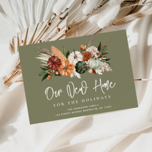 Carte Postale faire-part de déménagement de fête d'action de grâ