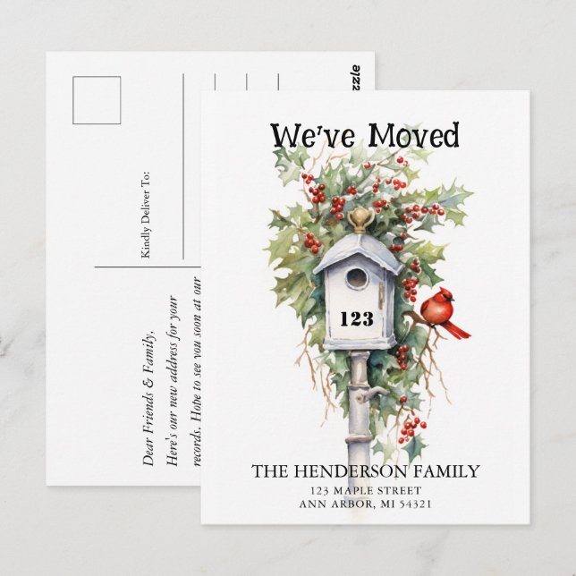 Carte Postale Faire-part de déménagement de vacances (Devant / Derrière)