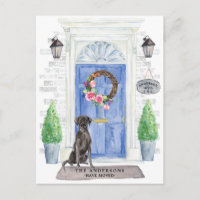 Carte postale Faire-part de déplacement Black Lab