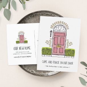 Carte postale Faire-part de déplacement de porte r